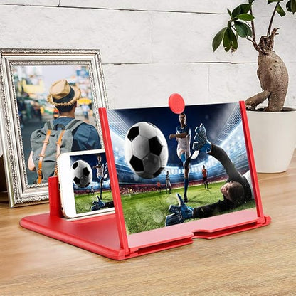 3D Magnifier Mobile Screen Amplifier with Foldable Phone Stand | 2X–4X HD Screen Enlarger | Portable Hands-Free Mobile Screen Magnifier for Movies, Videos & Reading
