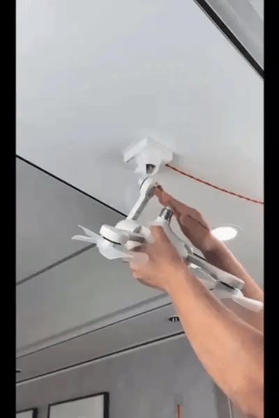 F4+ Ceiling Fan with LED Light, Remote Control, E27 Base, 3 Color Modes, 2000 Lumens
