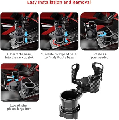 2-in-1 360° Rotatable Car Drink Expander Holder