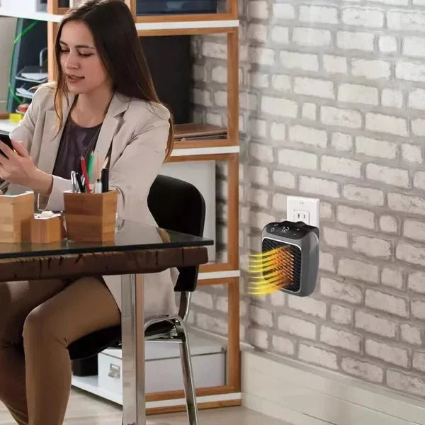Handy Heater Turbo 800 - Wall Outlet Space Heater with Remote Control