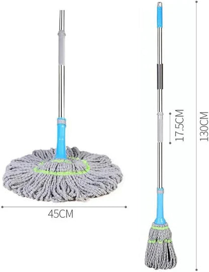 Magic Squeezing Mop with Self-Wringing System and 360° Rotating Head