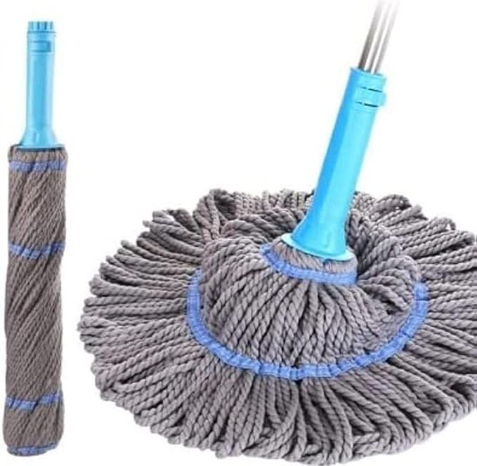 Magic Squeezing Mop with Self-Wringing System and 360° Rotating Head