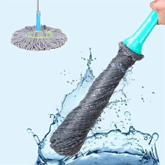 Magic Squeezing Mop with Self-Wringing System and 360° Rotating Head