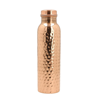 Pure Copper Hammered Water Bottle