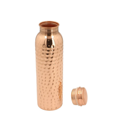 Pure Copper Hammered Water Bottle